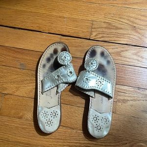 Jack Rogers gold sandals